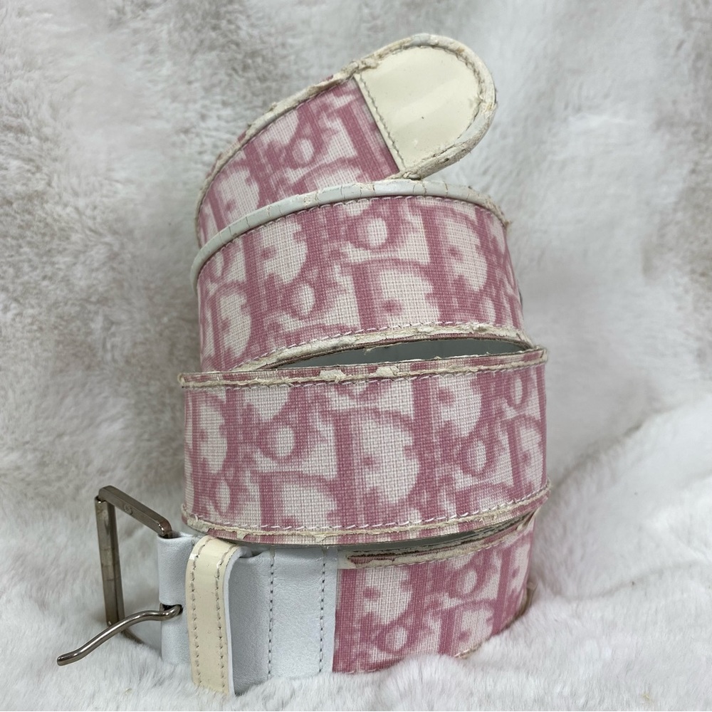 Christian Dior Authentic Pink Monogram Belt